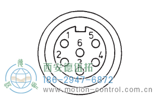 RI36-O實(shí)心軸光電增量通用編碼器外形及安裝尺寸(電氣連接 M16 連接器 Binder，6 腳) - 西安德伍拓自動(dòng)化傳動(dòng)系統(tǒng)有限公司